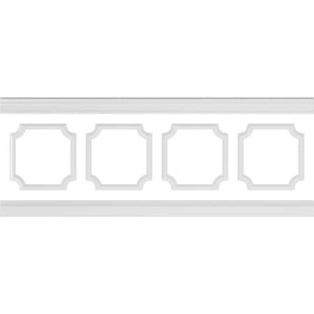 Ekena Millwork 94 1/2"L (Adjustable 36"H to 40"H) Ashford Scalloped Panel Traditional Wainscot Paneling Kit WPKUSC081P036